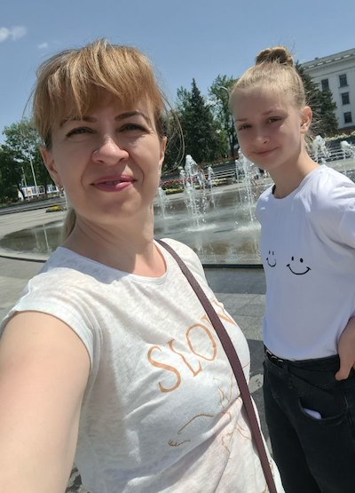 Наталья Чернявская с дочерью Леной