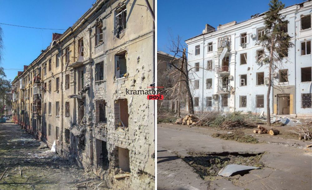 Зруйнований будинок внаслідок обстрілу Краматорська