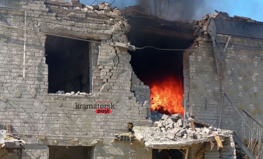 Пожежа внаслідок обстрілу