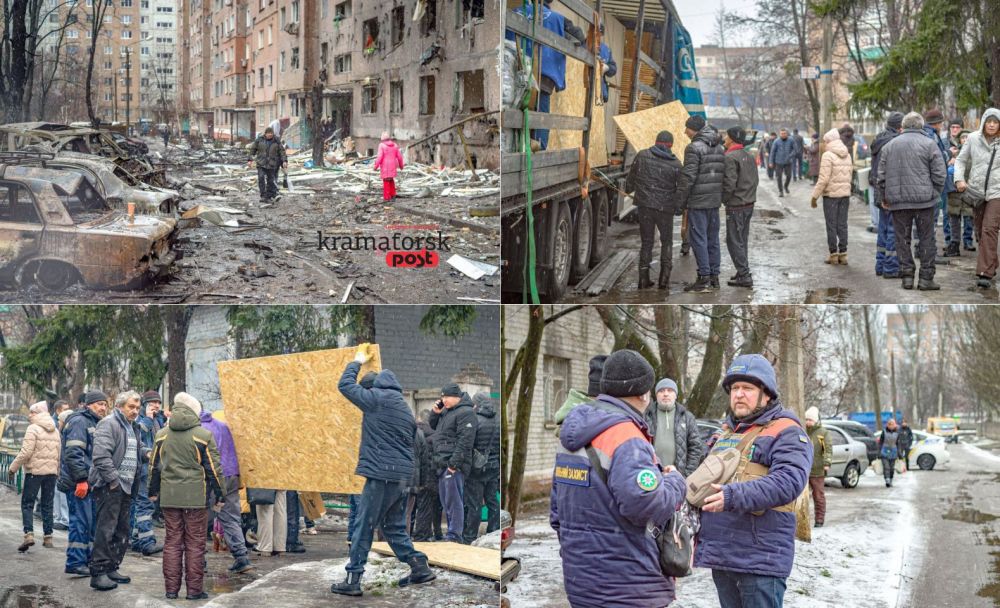 краматорці з постраждалих від обстрілу будинків отримують осб-плити