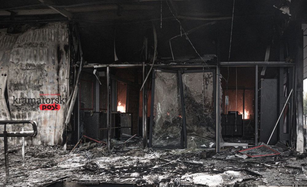 Пожежа у Краматорську після російського обстрілу 13 жовтня